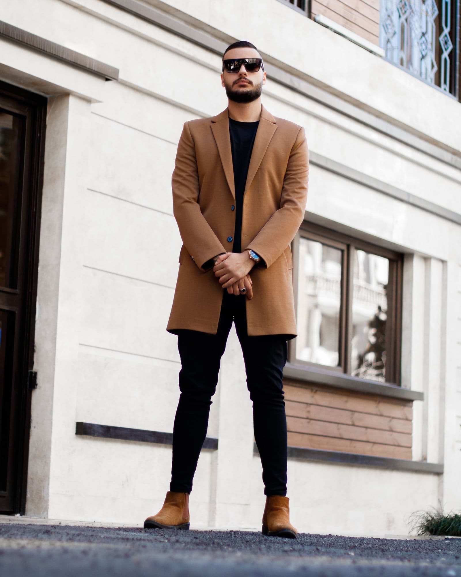 Wool Overcoat in camel, photo 2